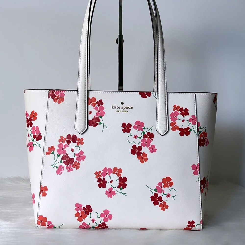NWT💃Kate Spade Staci Sunny Floral Clusters Printed Medium Tote - Picture 1 of 10
